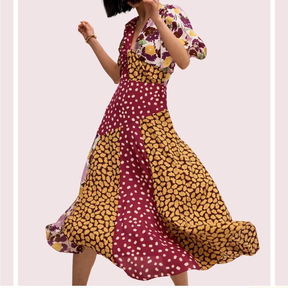 NWOT Kate Spade swing flora mix dress
